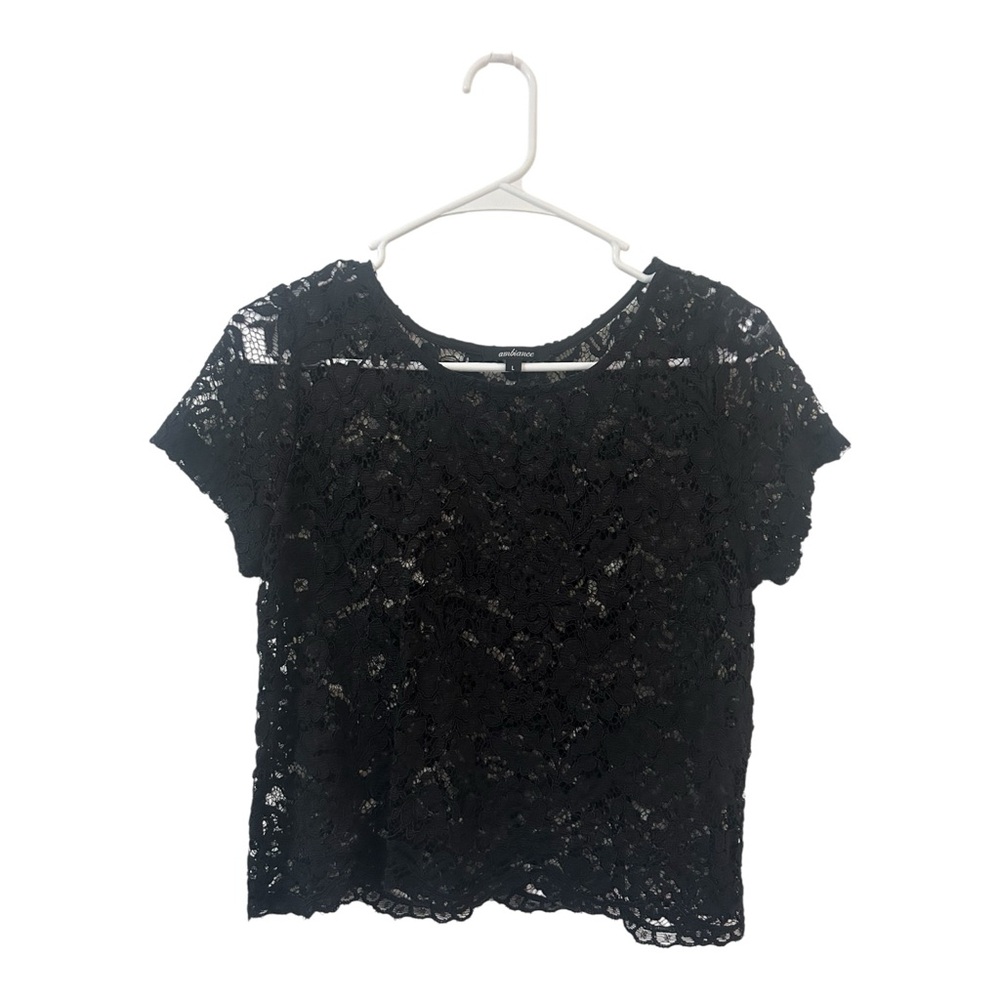 Ambiance Black Lace Blouse